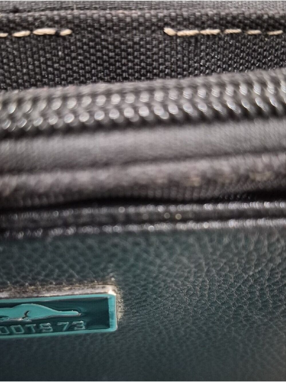 Roots 73 Black Pebbled Vegan Leather Crossbody Bag Triple Zip Multi-Pocket Purse - Picture 14 of 16